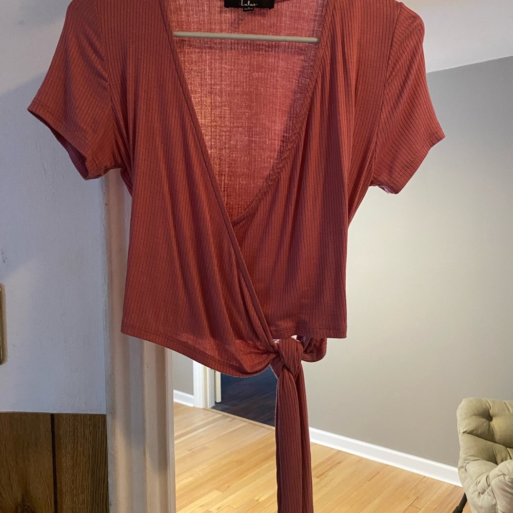 Women's Rust Wrap Top